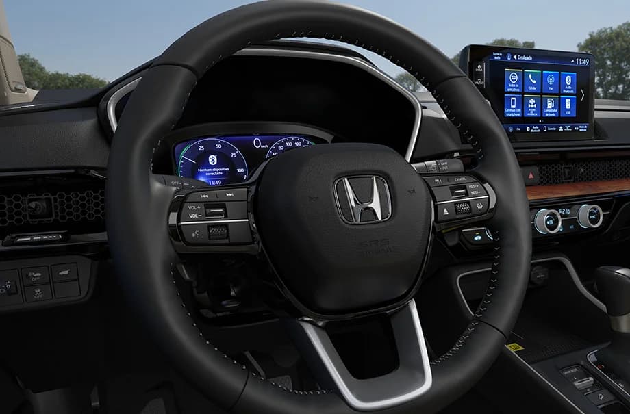 Honda CR-V Hibrido: Volante com controles